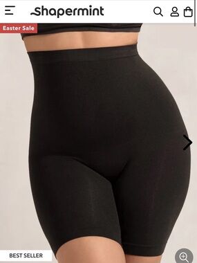 Shapermint Black High-Waist Sculpting Shorts
